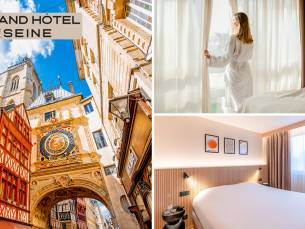 Overnachting voor 2 + ontbijt + welkomstcocktails + late check-out in Rouen