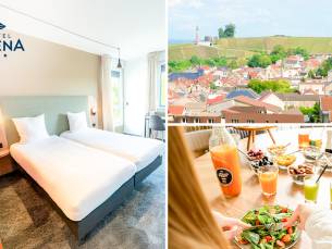 Overnachting voor 2 + ontbijt + glas champagne + late check-out in Reims