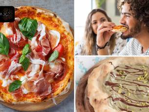 2 pizzasandwiches of 1 pizza + dessert om af te halen bij PizzajÃ²