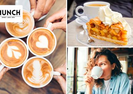 Warme drank + gebak bij Bistro Munch