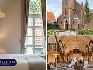 Overnachting voor 2 in een verbouwde kerk + fles wijn