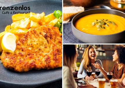 4-gangen schnitzeldiner bij Grenzenlos