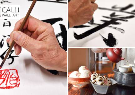 Aziatische kalligrafie workshop naar keuze + evt. Aziatisch theemoment + snack
