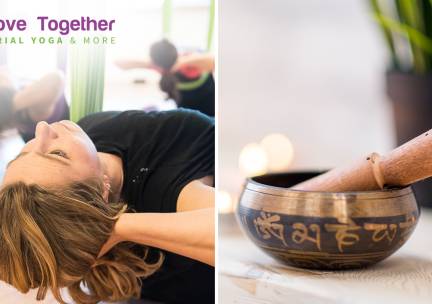 Workshop klankschalen Ã³f aerial yoga Ã³f 5 yogalessen