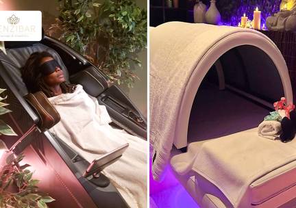 (Duo)massagestoel of infraroodsaunatherapie naar keuze (30 of 40 min) + drankje bij Zenzibar