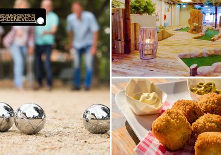 Minigolf + jeu de boules + bitterballen