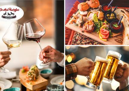 High wine of high beer + hapjesplank of hapjes per ronde bij De Drie Paardjes