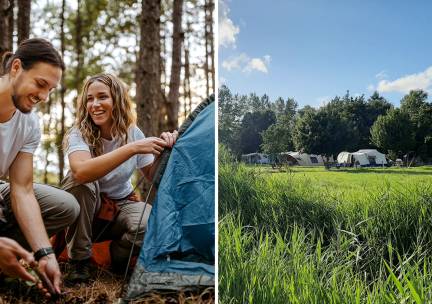 Kampeerplaats voor 2 personen (1, 2, 3, 5 of 7 nachten)
