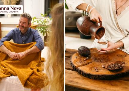 1 of 3 energetische behandelingen (60 min) of cacao-transformatiereis (120 min)