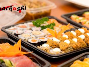 Sushibox naar keuze (24, 64 of 102 stuks) voor afhaal bij Snackushi