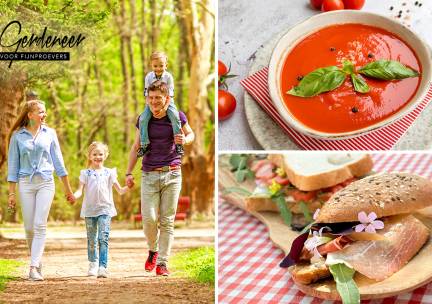 Wandelarrangement + warme drank + lekkernij + 2-gangen keuzelunch