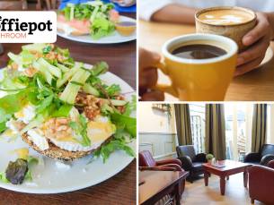 Warme drank met gebak of 2-gangenlunch bij De Koffiepot
