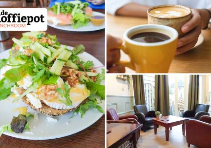 Warme drank met gebak of 2-gangenlunch bij De Koffiepot