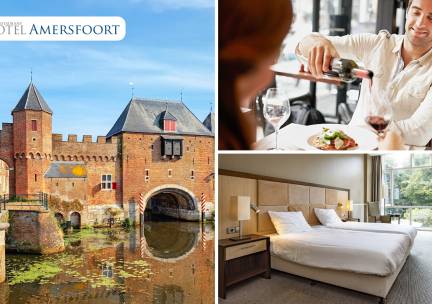 Overnachting(en) voor 2 + ontbijt + hoofdgerecht naar keuze in Amersfoort