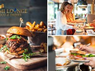 Ontbijt- of lunchbuffet + onbeperkt koffie en thee of taco, burger of wrap + drankje