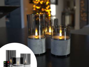 FlinQ Oplaadbare LED Kaarsen met Steenlook