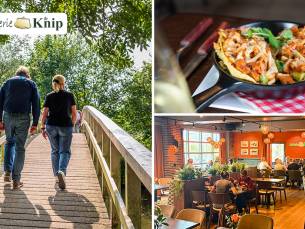 Wandelarrangement incl. 2-gangenlunch + luxe borrelplank bij Gasterie De Knip