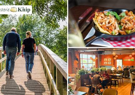 Wandelarrangement incl. 2-gangenlunch + luxe borrelplank bij Gasterie De Knip