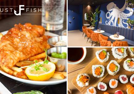 Fish & chips voor afhaal of dine-in of visproeverij voor dine-in bij Just Fish in hartje Delft