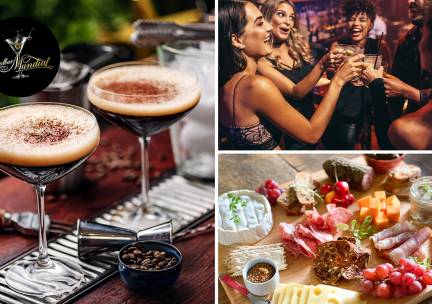 3 cocktails en een tapasschaal bij Cocktailbar Mundial