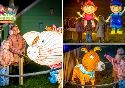 Entree voor Het Grote Boerderij Lichtfestival bij Avonturenboerderij Molenwaard + drankje