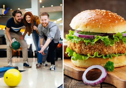 2 spelletjes bowlen + burger naar keuze