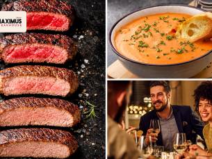 3-gangen keuzediner bij Maximus steakhouse Max Euweplein in hartje Amsterdam