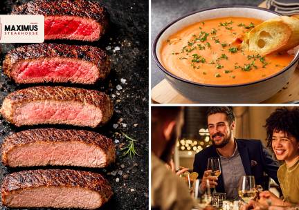 3-gangen keuzediner bij Maximus steakhouse Max Euweplein in hartje Amsterdam