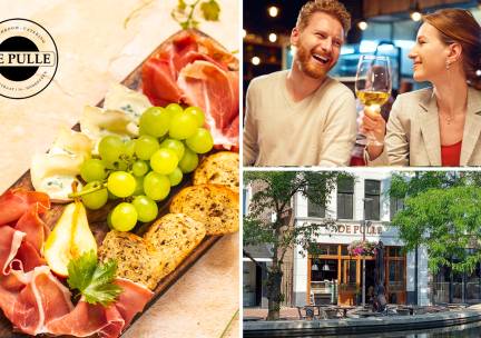 Luxe borrelplank + 2 drankjes naar keuze bij De Pulle