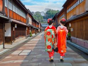 De geisha en samoerai wijken van Kanazawa
