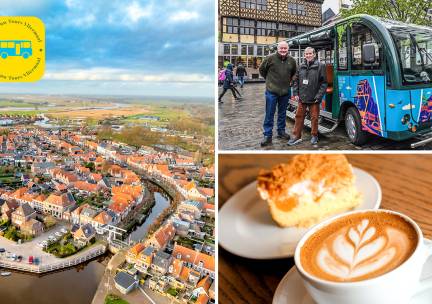 Hop-on Hop-off Shuttle OF tour door Haspengouw (1,5 uur) + koffie + taart