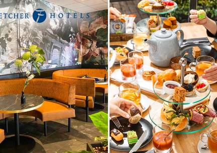 High Tea, High Wine, High Beer of High Bubbles voor 2 bij Fletcher Hotels