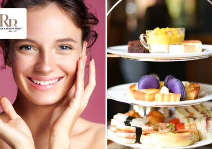 High tea (2 uur) + duo-gezichtsbehandeling (25 min)