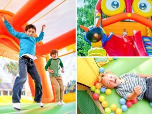 Entree Springkussenfestival bij Springkussen Mega Park Liessel (3 uur) + evt. drankje en snack