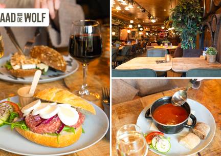 2-gangen keuzelunch of 12-uurtje bij CafÃ© Aad de Wolf