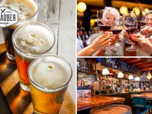 Bierproeverij of 2 glazen wijn + borrelplank bij de Naober