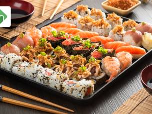 Sushibox (32 of 56 stuks) voor afhaal of thuisbezorgd van Delicious and Healthy