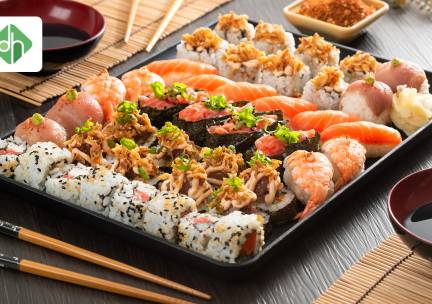 Sushibox (32 of 56 stuks) voor afhaal of thuisbezorgd van Delicious and Healthy