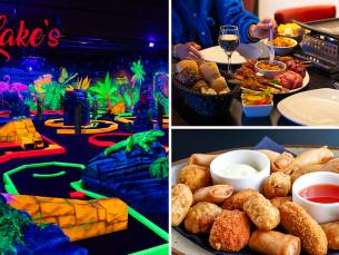 18 holes Crazy-Golf + tafelgrillen of borrelgarnituur