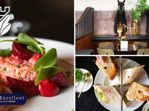 High tea of 3-gangenlunch van de chef