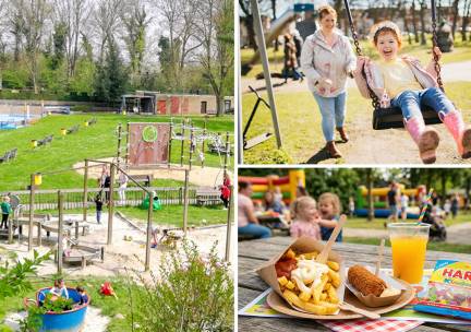Friet met saus + snack + zakje snoep + ranja voor kind bij de speeltuin