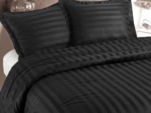Primaviera Deluxe Hotel Stripe Dekbedovertrekset-140x200/260 cm-Antraciet