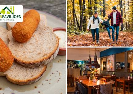 Wandelarrangement + koffie/thee + 2-gangenlunch bij Bospaviljoen de Norgerberg
