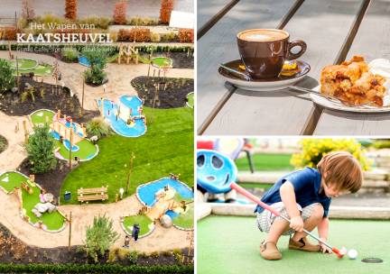 Minigolf met 15 holes + drankje + gebak naar keuze