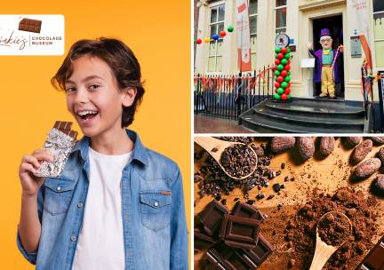 Entree museum (90 min) + evt. proeverij + chocoladereep decoreren (120 min)