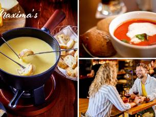 Kaasfondue met soep of nagerecht bij Maximaâs