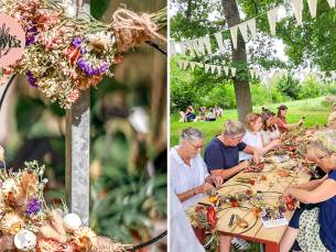 Workshop bloemenkrans maken (1,5 uur) + koffie of thee + lekkernij