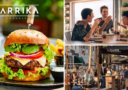 2-gangen keuzediner + koffie/cappuccino/thee met bonbon bij BARRIKA Foodbar