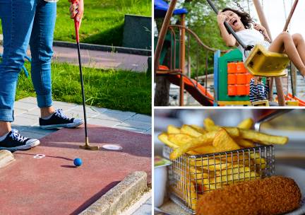 Entree speeltuin + friet + snack + drankje + minigolf + ijsje of snoep bij Speeltuin Prickbos