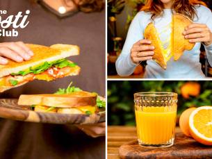 Tosti + vers sinaasappelsap voor afhaal bij The Tosti Club in hartje Den Bosch